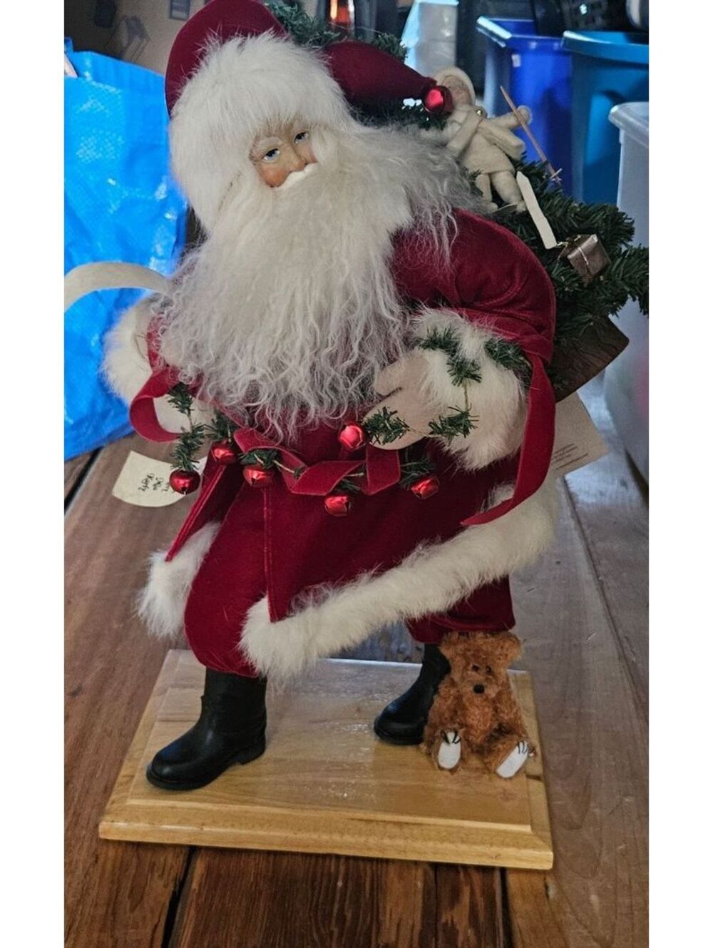 Lynn Haney Jingle Claus Santa 18" Style 1464 2004 Christmas Figure Tree Teddy